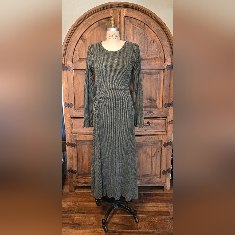 Free People Olive Long-Sleeve Dress